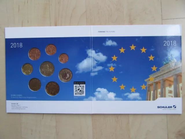Kursmünzensatz 2018 von Schuler Pressen original neues Design zum aufklappen.