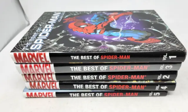 The Best Of Spider-Man Vol 1 2 3 4 5 ~~ Marvel Deluxe Hardcover * 5 Book Lot*