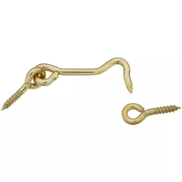 National Hardware N118-117 V2001 Hooks and Eye in Solid Brass