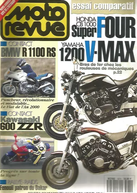 Moto Revue N°3074 Honda Cb 1000 Super Four / Yam 1200 V-Max / Bmw R 1100 Rs