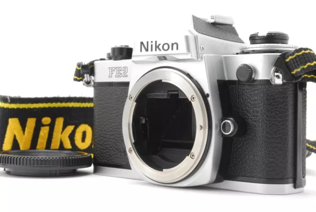 [MINT] Nikon FE2 Silver 35mm SLR Film Camera Body From JAPAN