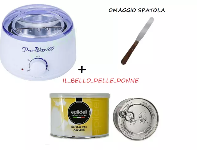 Set Depilazione Scaldacera  Spatola Omaggio Cera Per Tutti I Tipi Di Pelle