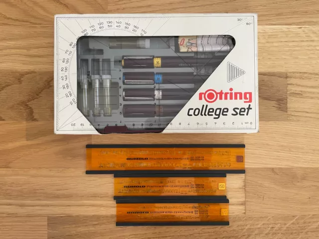 ROTRING College Set Rapidograph Set mit Schablonen Rumold Practica