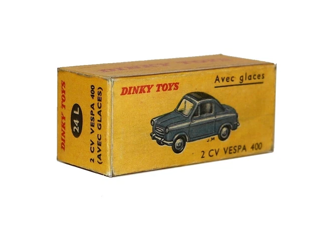 Dinky Toys Vespa 400 2CV – N°24L – Bleue – 1/43 – Jamais Jouée, En Boîte