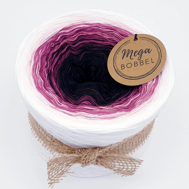 MegaBobbel*Himbeertraum*4fäd.*270g*ca.1000mLL*Farbverlaufsgarn Lace Wolle Bobbel