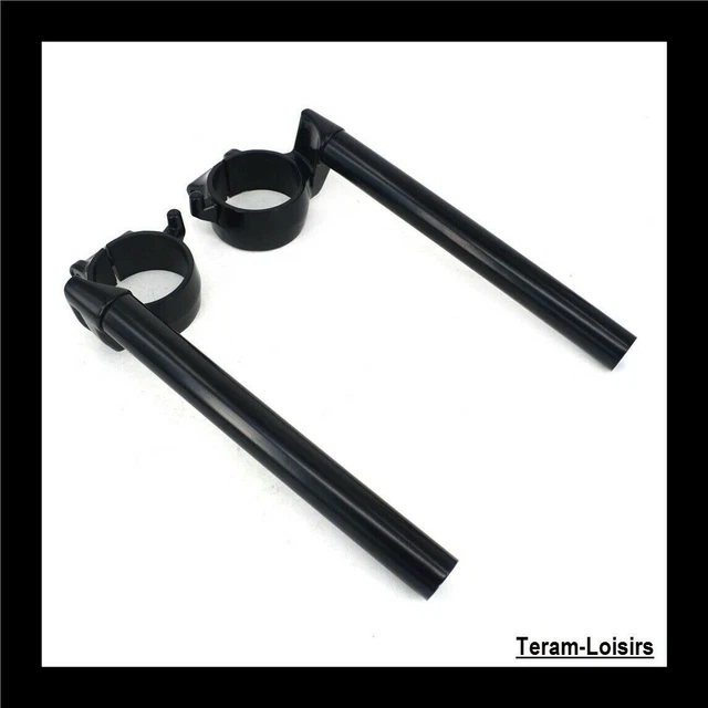 Paire De Bracelets Guidons Standard Noir Alu 45mm Pour Honda CBR 900RR (1992-1999) - Neuf