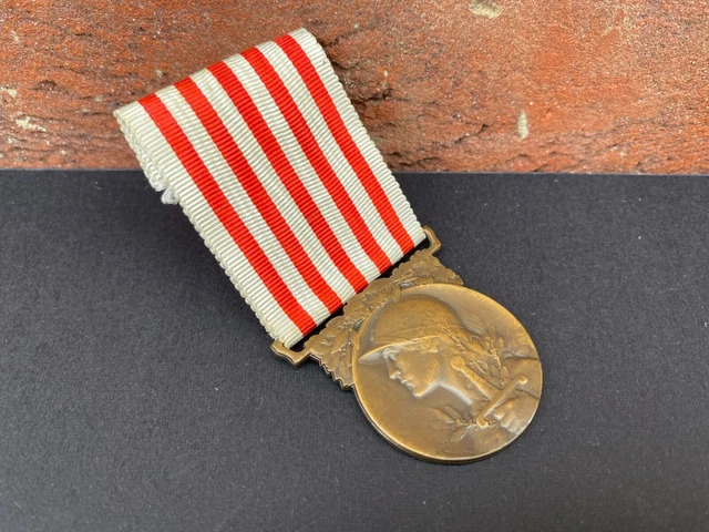 Service Ribbon Ww1 WW1 FRENCH ARMY Republique Francais Service Medal Grande Guerre 1914 ...