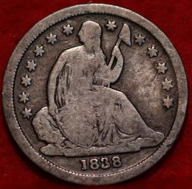 1838 Philadelphia Mint Silver Seated Liberty Dime