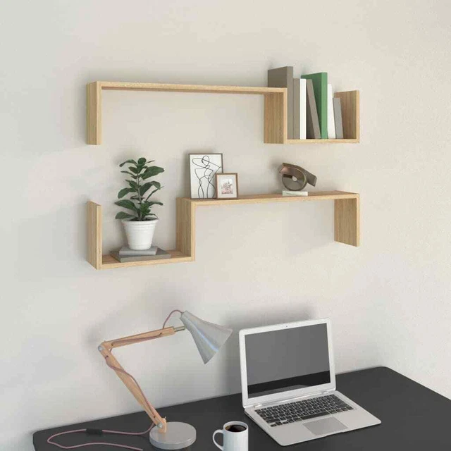 Vidaxl Mensole a Muro 2 pz Rovere Sonoma 100x15x20 cm Truciolato
