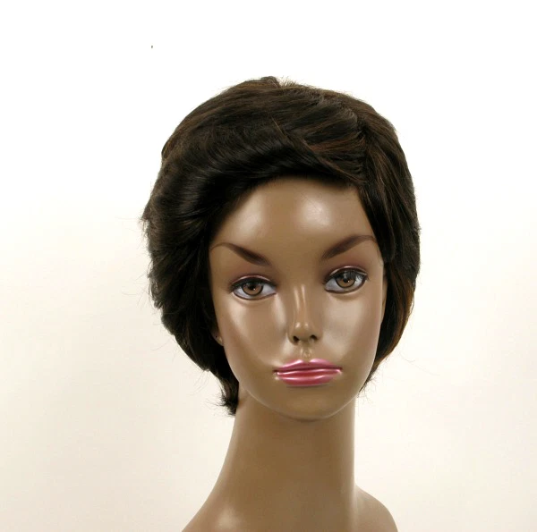 Perruque Afro Femme Cheveux Naturels 100% Humains - Carré Méchée Noir/cuivré KOKO 01/1b30 - Neuve