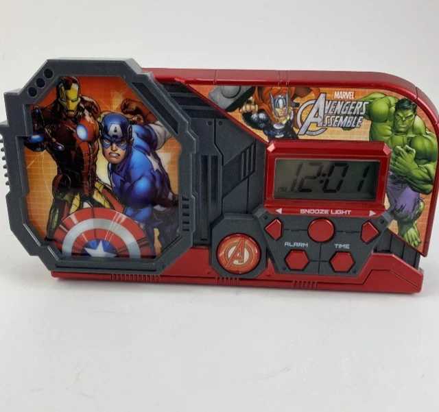 Marvel Advengers Assemble Super Heroes Talking Alarm Clock Tested