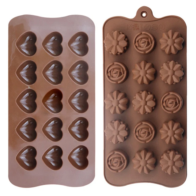 Molde de silicona en forma de corazón amor moldeadora flor chocolate pastel