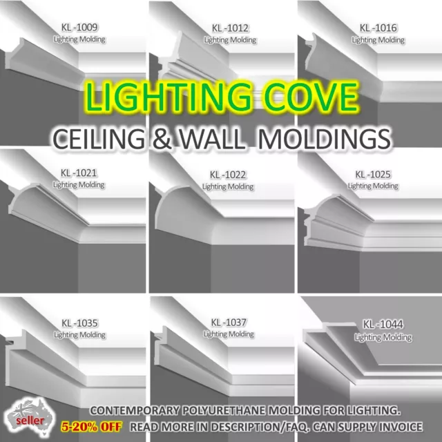 COVE LIGHT MOLDING Polyurethane Architectural Wall Ceiling Cornice moulding