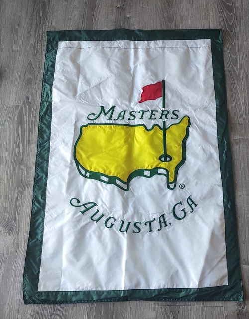 MASTERS AUGUSTA GEORGIA Embroidered Banner  Flag EUC 41"x28" Double Sided GOLF