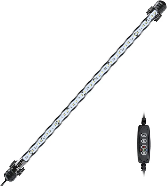 NICREW Submersible Aquarium Light, Underwater LED Fish Tank Light with Inline