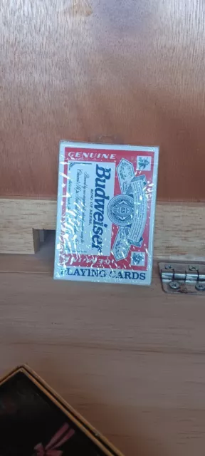 Vintage Budweiser Playing Cards Genuine Plastic Coated SEALED NIP
