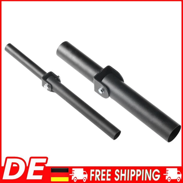 Man Met Een Dumbbels Bovengrondse Schouderpers . Werkuiteinde Boveichaam. Stock Illustratie
