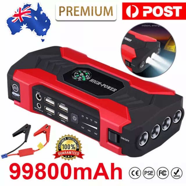 Jump Starter Portable Car Battery Pack 12V Auto Battery Charger Booster Jumper