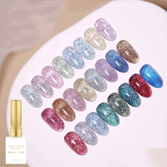 Diamant cassé Gel de vernis à ongles Colle de photothérapie Gel à paillettes