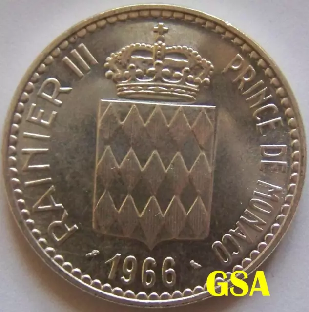 Monaco 10 Francs - Charles Iii. / Rainier Iii. 1966 - Silbermünze - Silberbarren 2