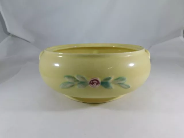 Vintage Coors Pottery Rosebud Vegetable Casserole Serving Dish Yellow NO LID