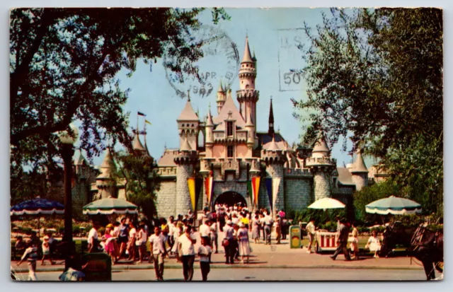 Disneyland Sleeping Beauty Castle Magic Kingdom Anaheim California 1963 Postcard