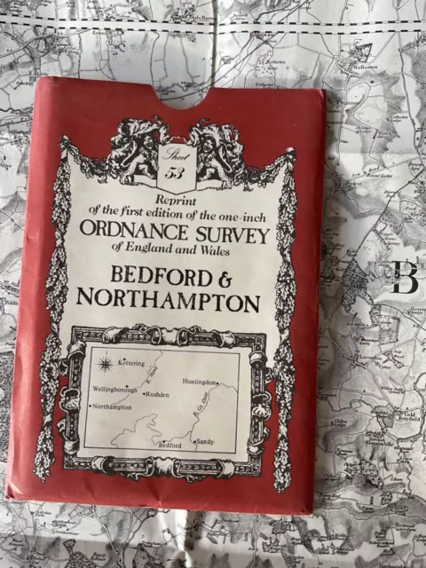 Old Ordnance Survey Map of Northampton and Bedford Reprint of the first edition