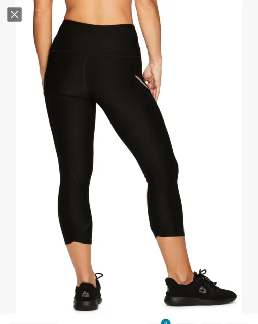 NWT RBX ACTIVE Wear Gym Cropped capri Length 21in Leggings Women's Small  Black £4.00 - PicClick UK
