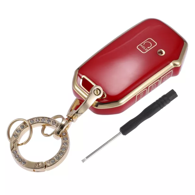 TPU Voiture Télécommande Porte-Clé Couvercle Coque pour kia avec Porte-Clé Rouge