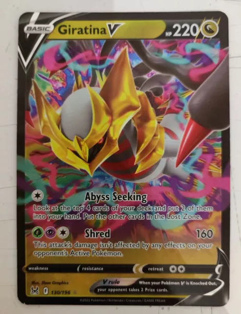 POKEMON GIRATINA V ASTRO 131/196 LOST ORIGIN CARD in Italian