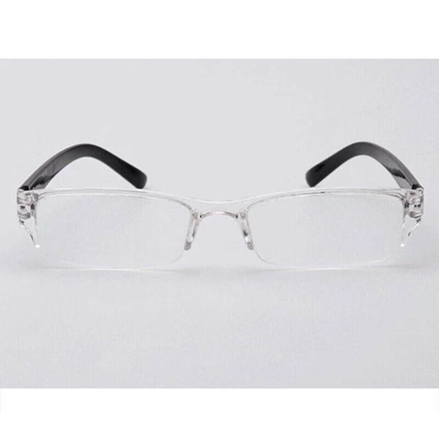 1PCS Lightweight Black Rimless Resin Magnifying Reading Glasses U8F1