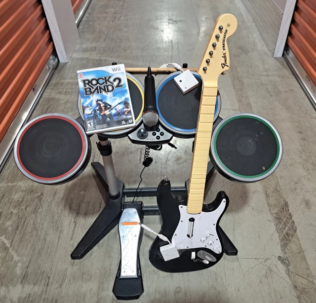 Nintendo Wii Rock Band Bundle Drum Kit + Guitar + Mic + Rockband 2 Nintendo Wii Rock Band Bundle Drum Kit + Guitar + Mic + Rockband 2