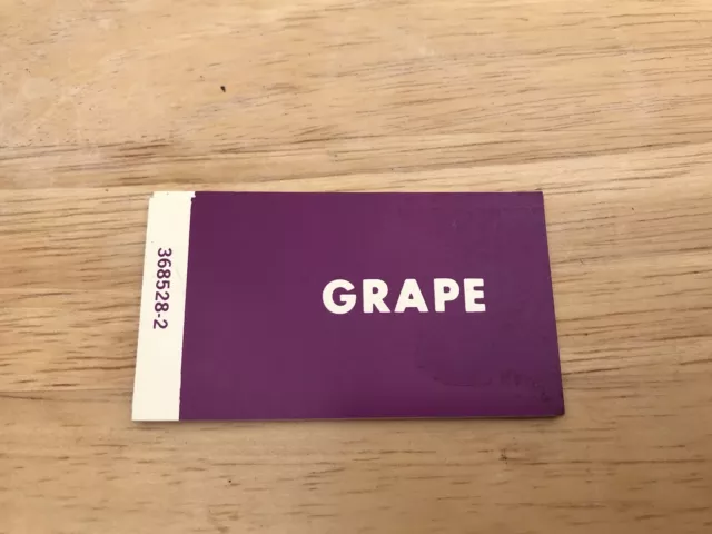 Vintage Grape 90s Vending Drink Machine Label Plastic