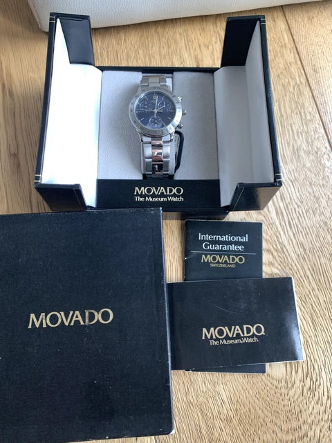 movado chronograph 1950 Nos Blu dial
