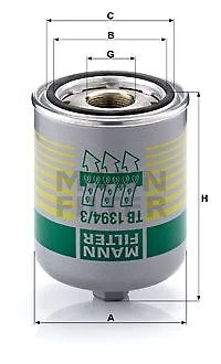Mann-Filter Lufttrocknerpatrone Druckluftanlage Tb1394/3X für Scania VAN 04->