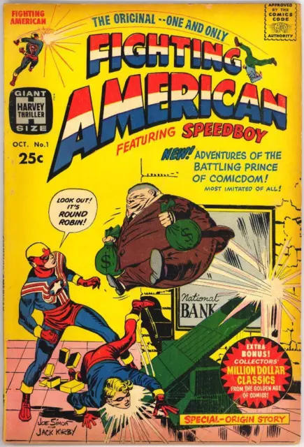 Fighting American 1 Joe Simon Jack Kirby Harvey Comics Silver Age 1966 Bin