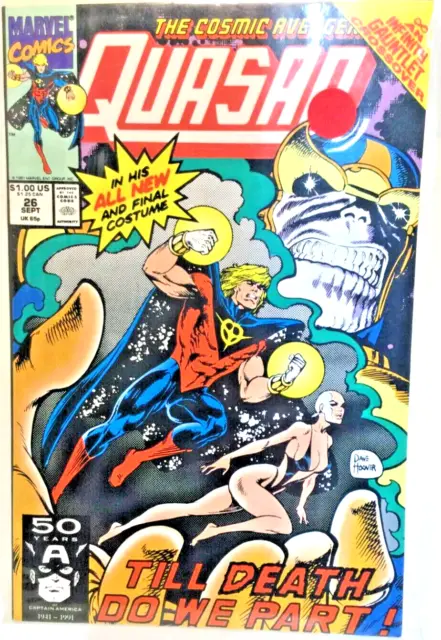 QUASAR #26 (Sept. 1991, Marvel) VF/NM - THANOS Infinity Gaunt Crossover