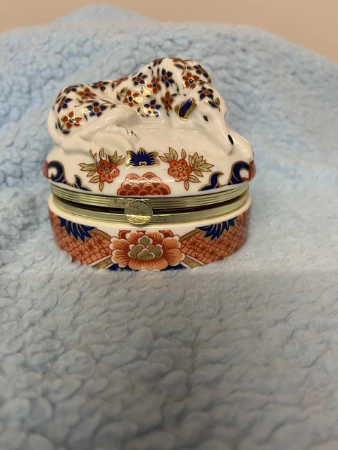 Vintage Whippet Greyhound Trinket Box China