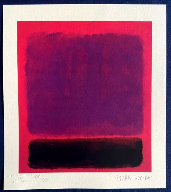 Mark rothko Lithographie 1978 (JACKSON Pollock Johns Jasper Josef Albers Beuys )