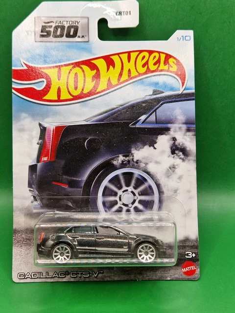 Hot Wheels Cadillac CTS-V Diecast Car - Black Factory 500 Edition, 1:64 Scale - View #6