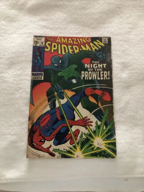AMAZING SPIDER-MAN #78 1969 MARVEL COMICS SILVER AGE 1st PROWLER!!