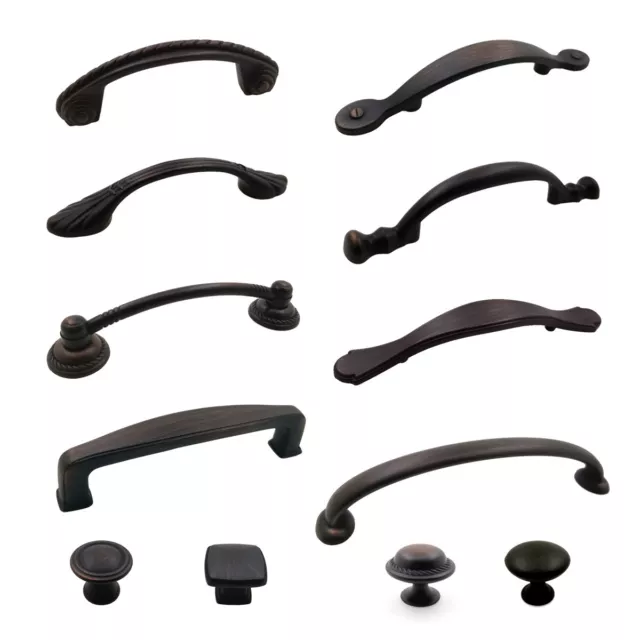 Traditional Oil Rubbed Bronze Kitchen Hardware Dresser Cabinet Pull Knob Handle