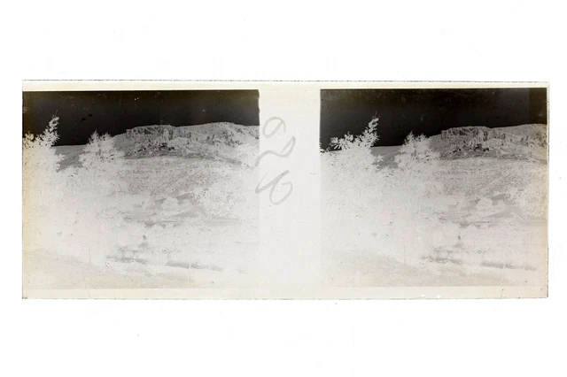France Photo Amateur Stereo L14n24 Plaque de verre Vintage NEGATIF
