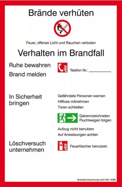 SAFETYMARKING Brandschutzordnung Alu nl 200x300mm