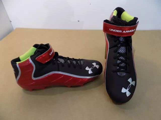 NEW Texas Tech Game Issued Under Armour Fierce Mid MC Football Cleats Shoes / 16