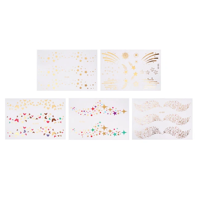 5 Sheets Wassertransferpapier Tattoo-Aufkleber Halloween-Körperübertragung