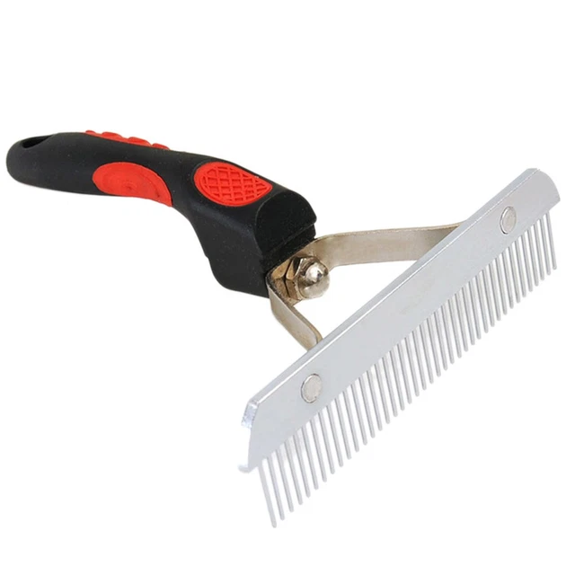 PET DOG CAT Slicker Brush Stainless Steel Grooming Comb Shedding Single ...