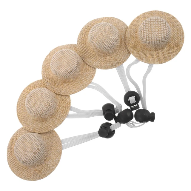 6 Pcs Chapeau D'époudeur Chapeaux Paille Miniatures Pour Poupées