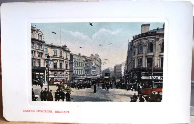 Irish Postcard CASTLE JUNCTION Belfast Northern Ireland UK Avenue Series J Rock