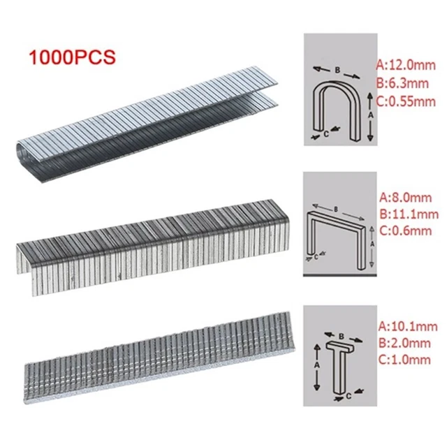 1000 pièces agrafes polyvalentes en forme de T porte en U pour meubles et trava